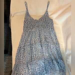 SHEIN Blue and White Mini Dress